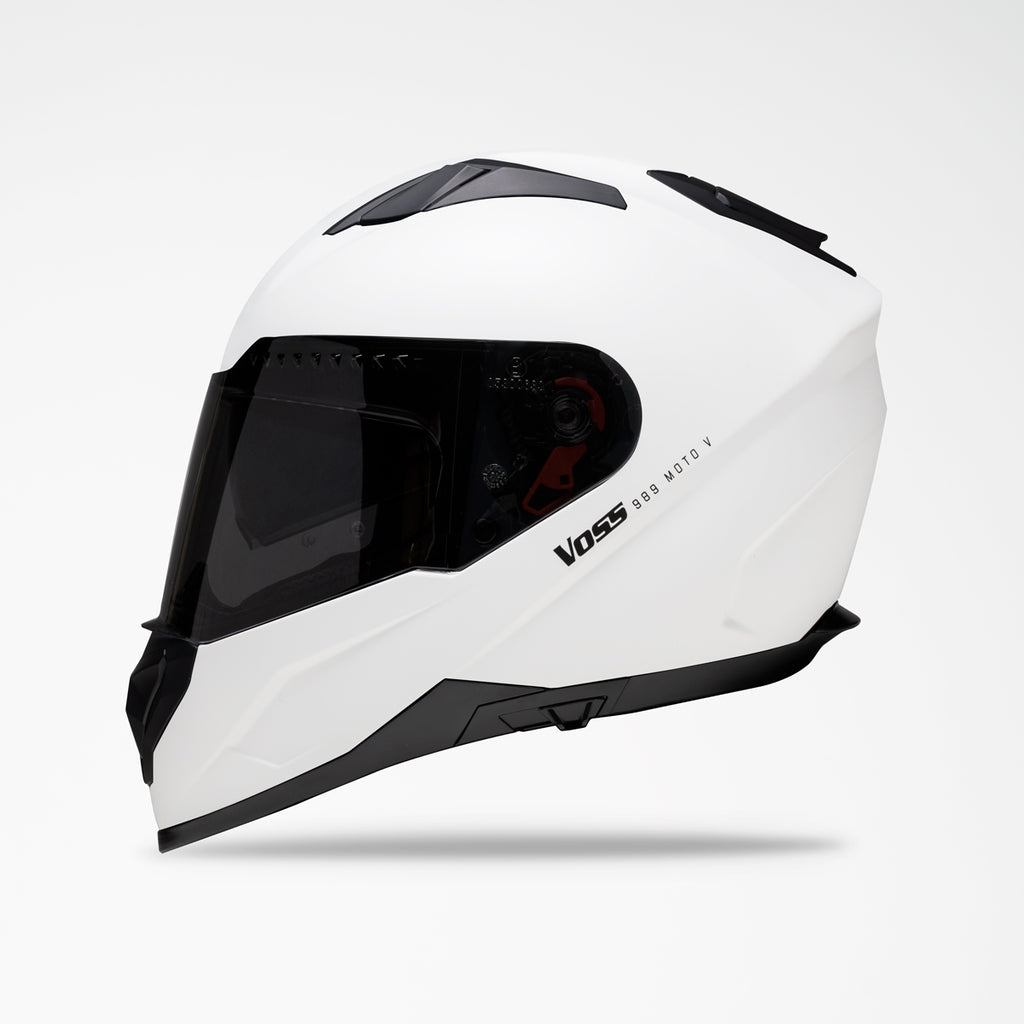 Voss 989 Moto-V Matte White Full Face Helmet