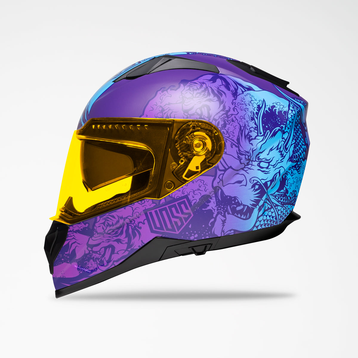Voss 989 Moto-V Purple/Blue Rei Helmet