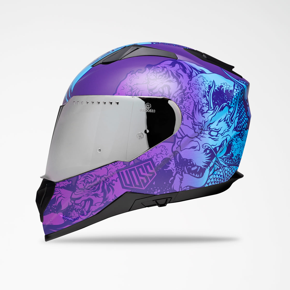Voss 989 Moto-V Purple/Blue Rei Helmet