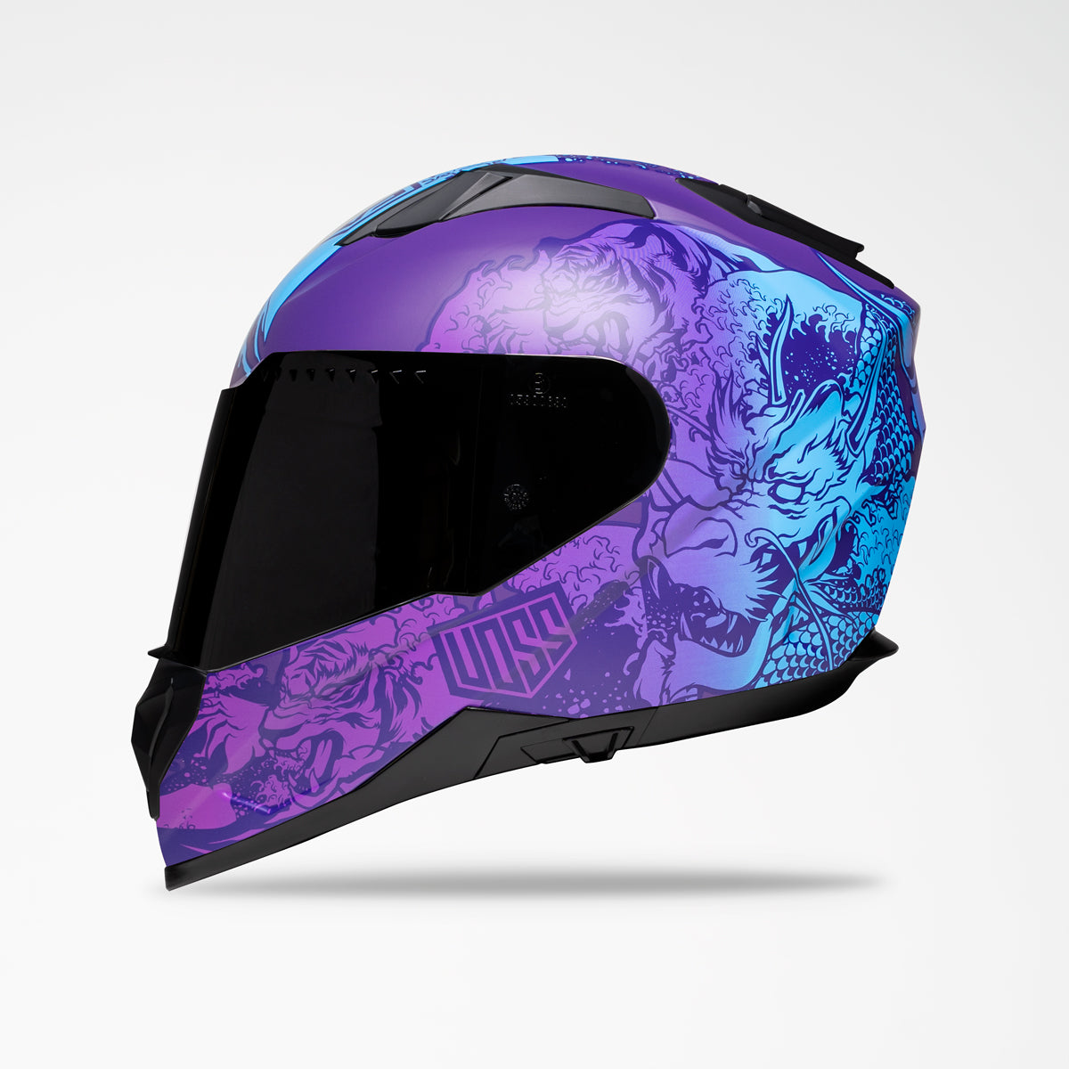 Voss 989 Moto-V Purple/Blue Rei Helmet