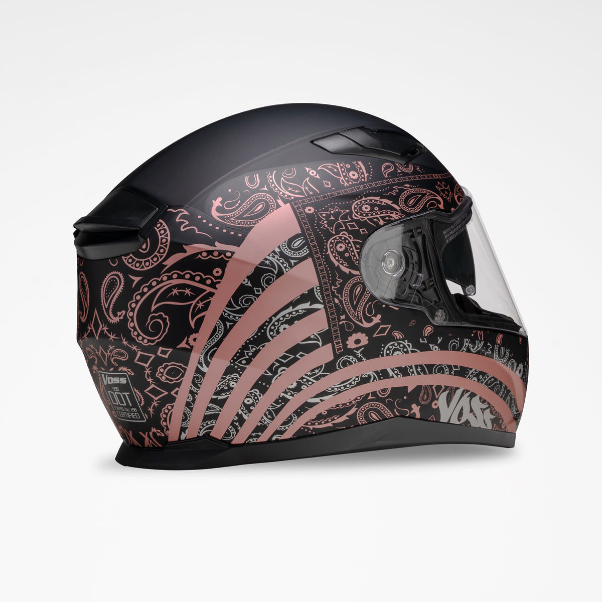 Voss 988 Moto-1 Metallic Pink America Helmet