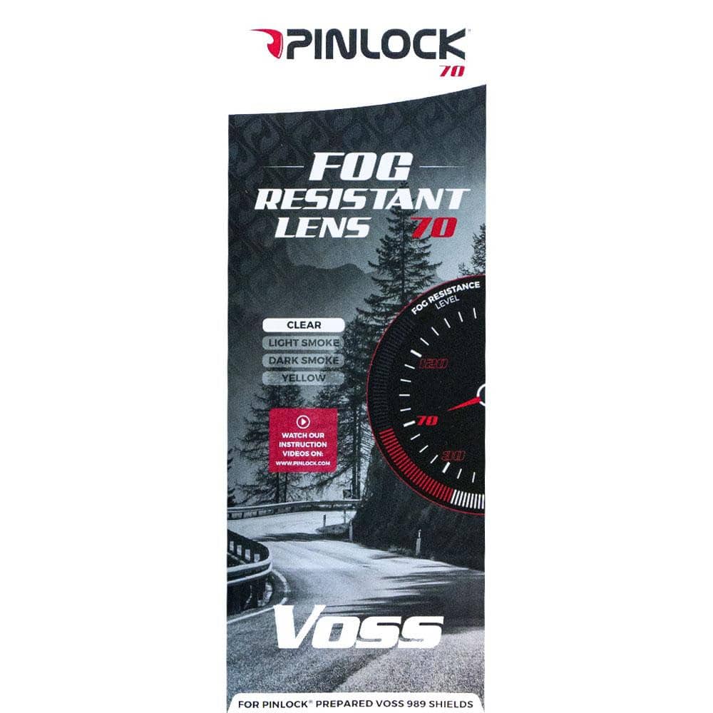 VOSS 989 MOTO-V P70 ANTI-FOG PINLOCK LENS INSERT - CLEAR - Voss Helmets