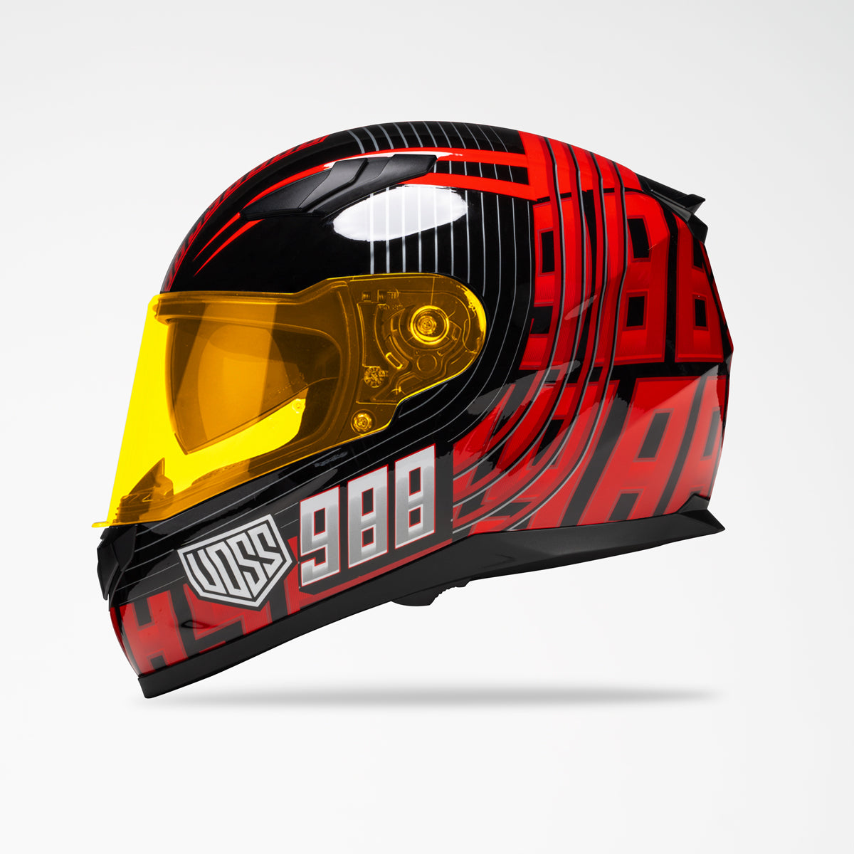 Voss 988 Moto-1 Echo Red Helmet