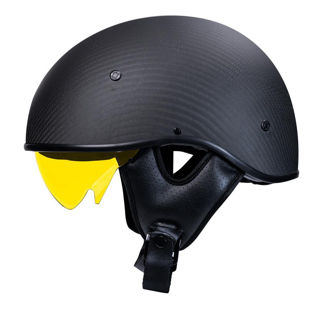 Voss 707Cf Cruise Matte Black Half Helmet