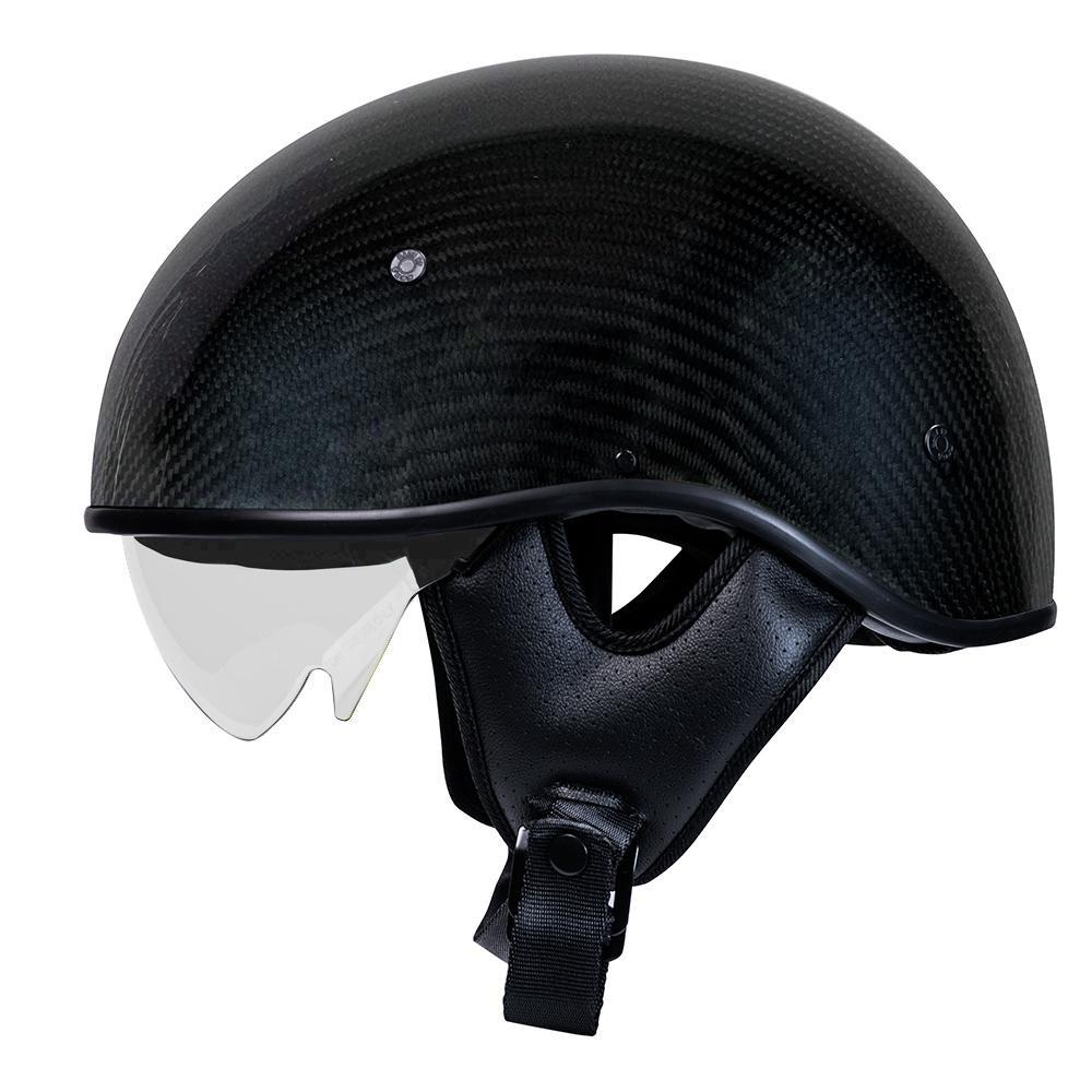 Voss 707Cf Cruise Gloss Black Half Helmet