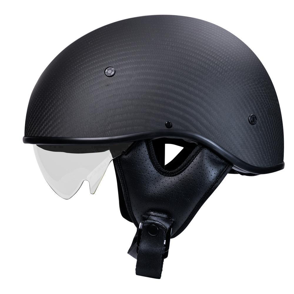 Voss 707Cf Cruise Matte Black Half Helmet