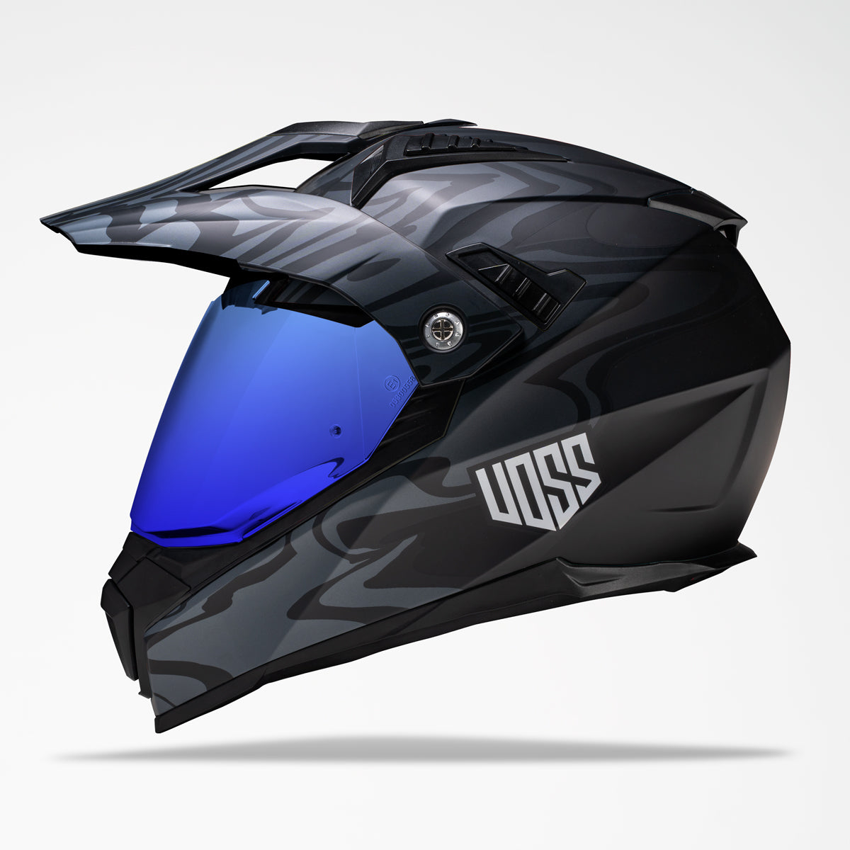 Voss 601 D2 Dual Sport Two-Tone Slick Helmet