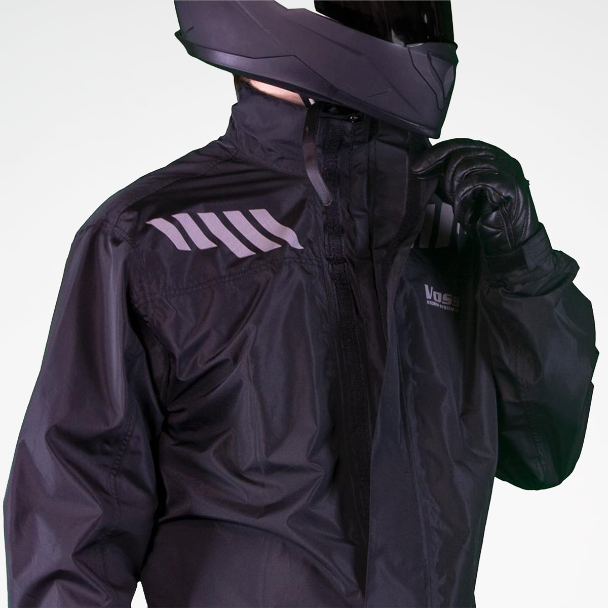 Voss V3 Storm System Raingear Black/Silver Jacket